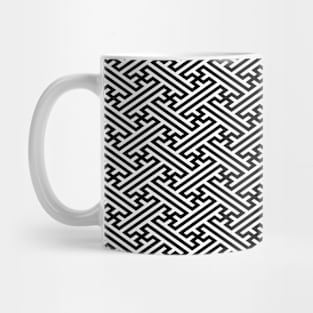 Sayagata - Japanese Traditional Pattern - Black Mug